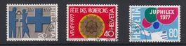 1977 586-88 Blaues Kreuz Winzerfest Juphilex 77 Bern