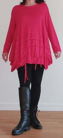 Tunika Pullover-Kleid in rot originell