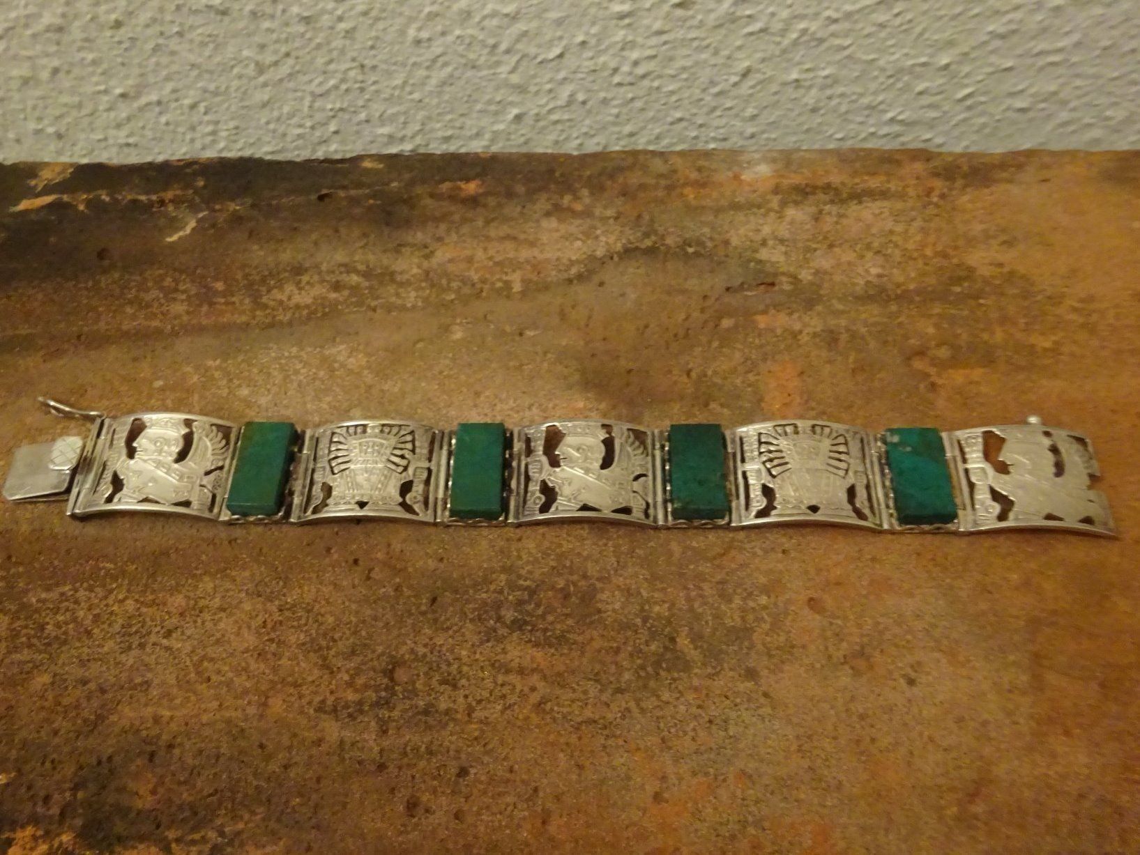 Bracciali & Braccialetti: INKA Armband Azurit / 925 Silber – Usato da Esslingen venduto da FetteSchnecke 3