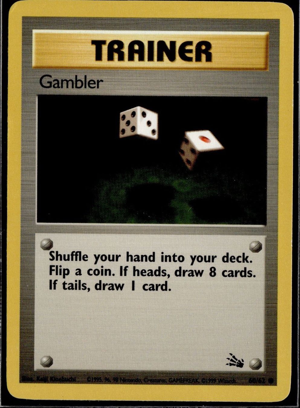 Pokémon Carte collezionabili: Gambler Trainer 60/62 Fossil – Usato da Zürich venduto da pokemon_cards