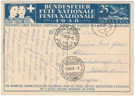 Bundesfeierkarte 1930, Lausanne-Zürich 1.VIII.30 Kat. 75.-