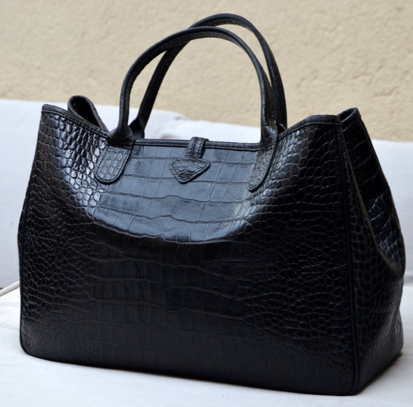 Longchamp Borse da donna: Longchamp Croco-Embossed Roseau Tasche / sac – Usato da Collonges venduto da Auganien 5