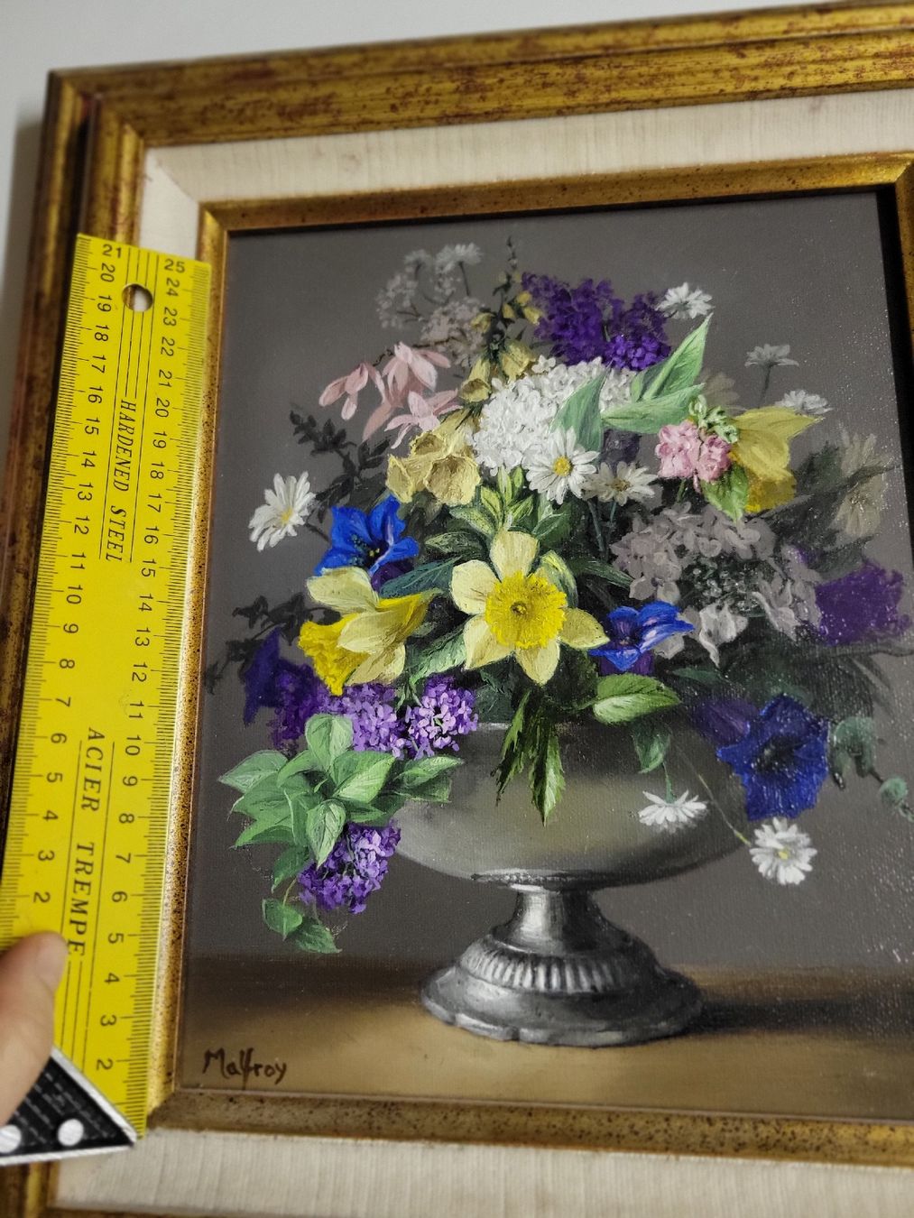 Dipinti: MALFROY  TABLEAU "BOUQUET DE FLEURS " – Usato da Bernex venduto da Dariafr 4
