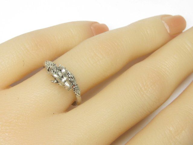 Anelli: Vintage Ring Silber 950 gehörnter Drachen Gr. 55 – Usato da Ermatingen venduto da Decovin 1