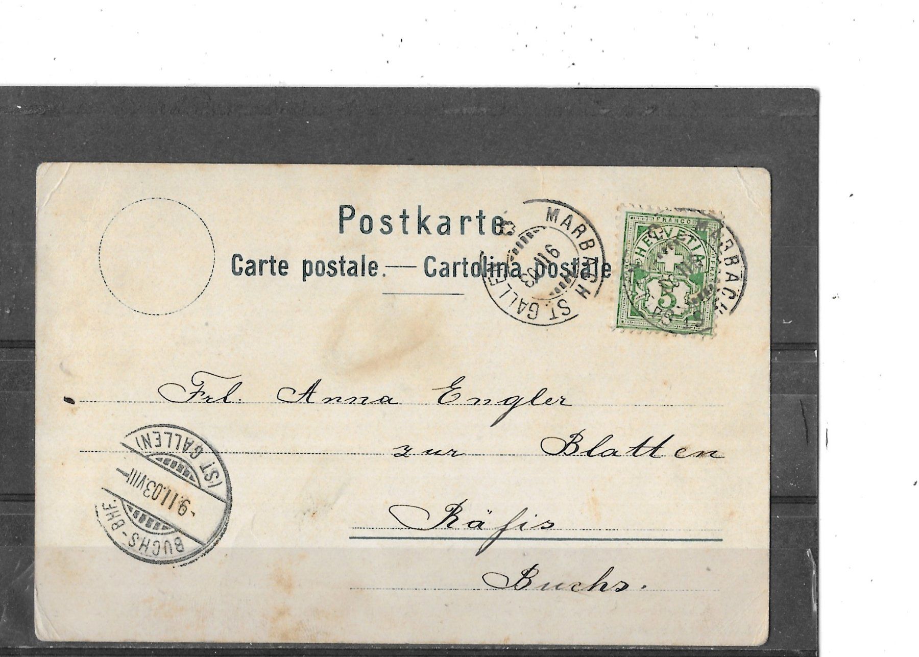 Cartoline postali: BE Brienz 1903 – Usato da Schocherswil venduto da Wilare 1