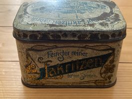 Antike Blechdose Dampf-Lakritzen-Fabrik