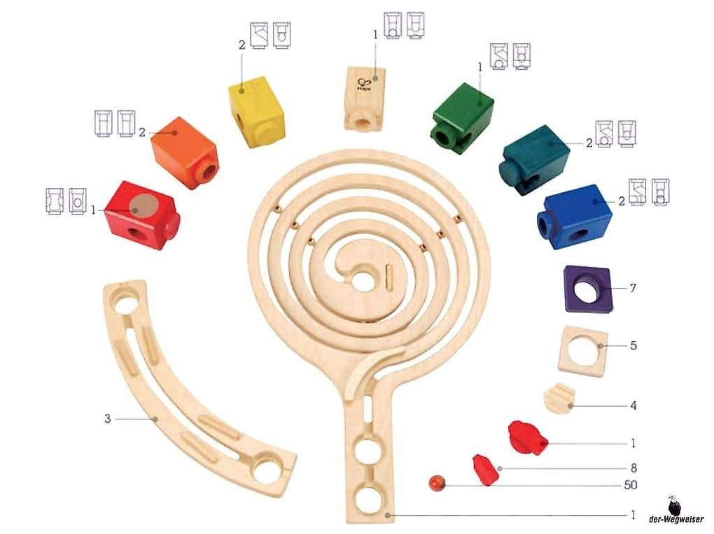 Hape Giocattoli: Hape Kugelbahn The Roundabout 91-teilig – Nuovo e nell'imballaggio originale da Birsfelden venduto da der-Wegweiser 2