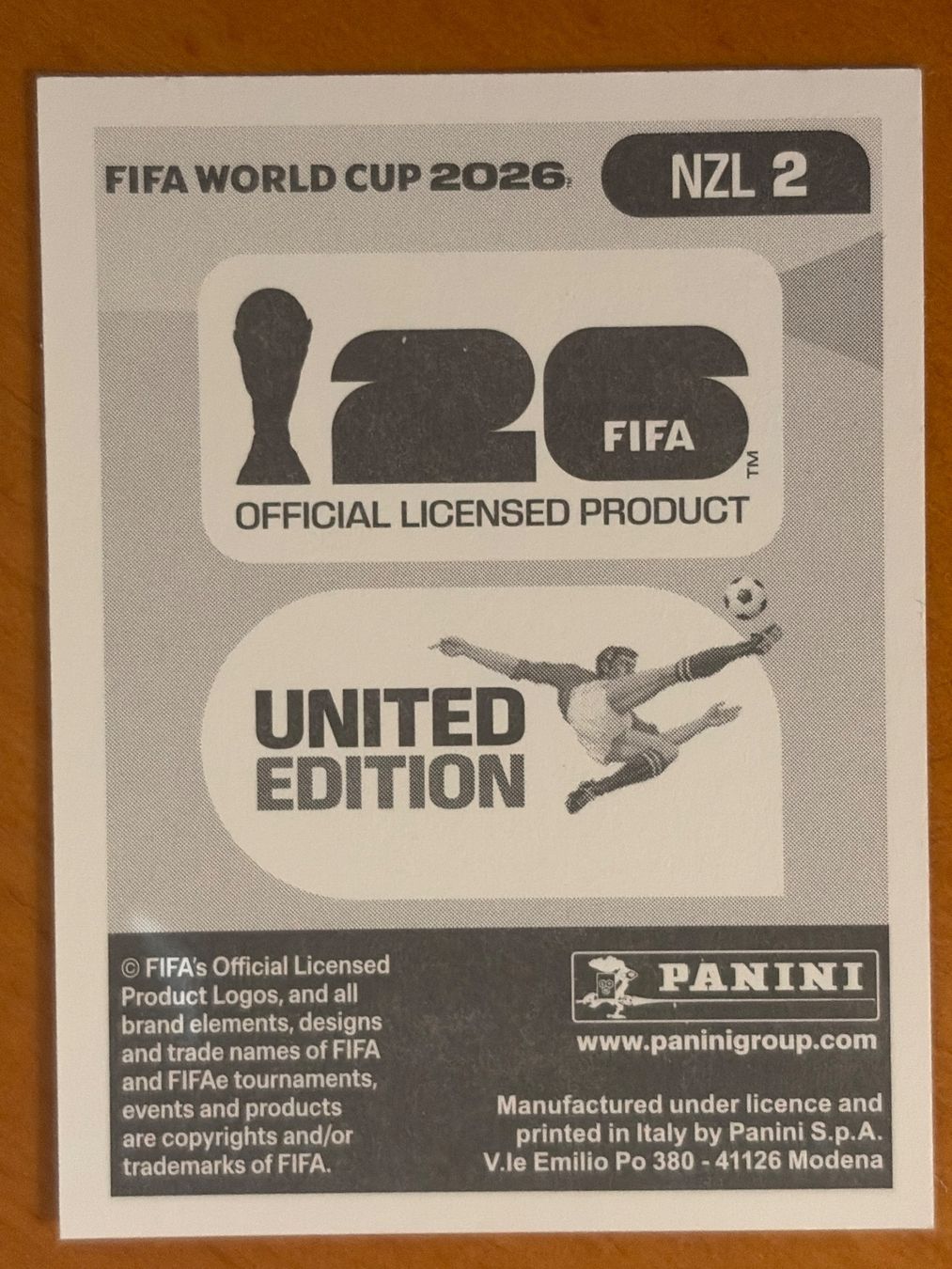 Panini Carte collezionabili: Panini NZL2 – Nuovo (secondo la descrizione) da Susten venduto da Rechnun 1