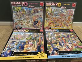 4 Wasgij Puzzle Jumbo Konvolut 1000 Teile gebraucht