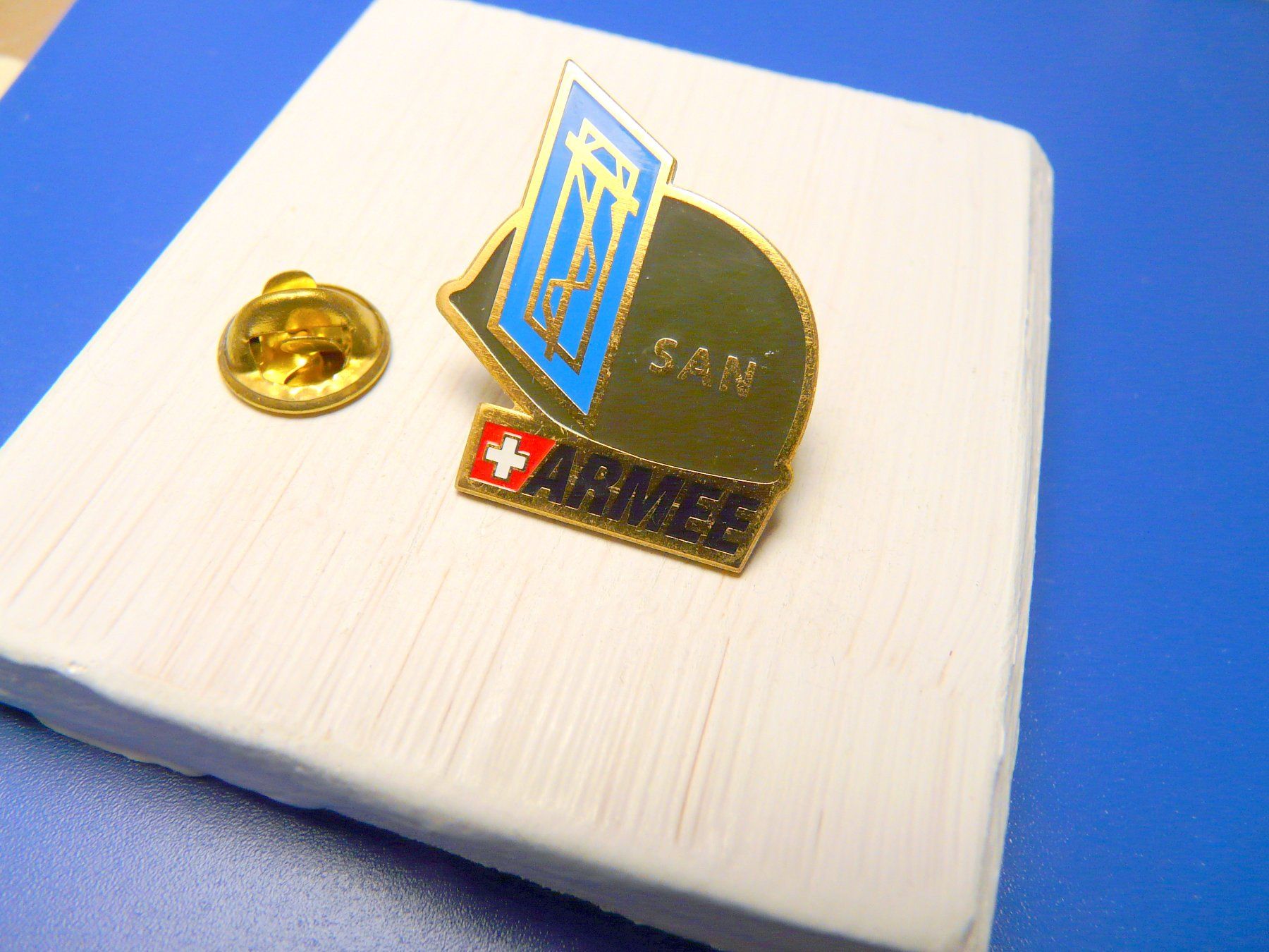 Schweizer Armee Placchette & Badge: ❗ Schweizer Armee SAN +Versand Pin M14L.3 – Usato da Pully venduto da websurfer1 1