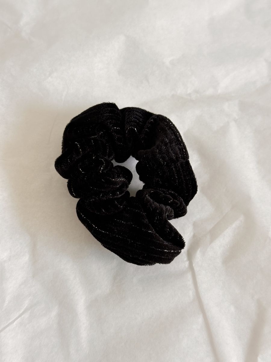 Accessoires pour cheveux: Scrunchie Schwarz Samt mit Glitzer, neu – Neuf avec emballage d'origine à Zürich par MaxZurich 3