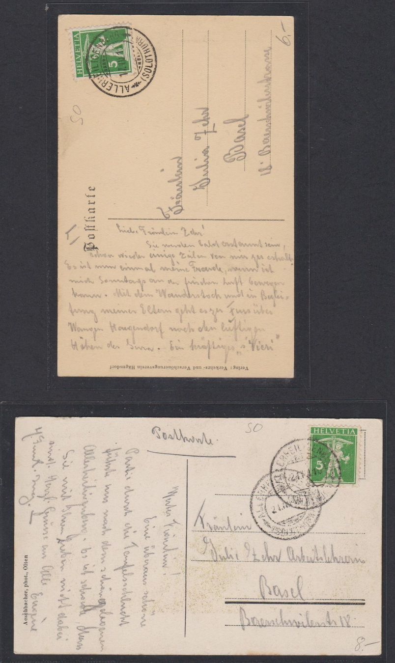 Cartoline postali: Hägendorf  Teufelsschlucht   :   4 alte Ansichtskarten 1910 – Usato da Vitznau venduto da Ropaku 3
