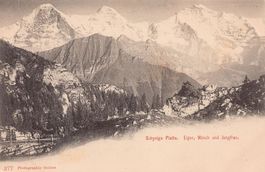 ALPIN: Schynige Platte, Eiger, Mönch, Jungfrau um 1900