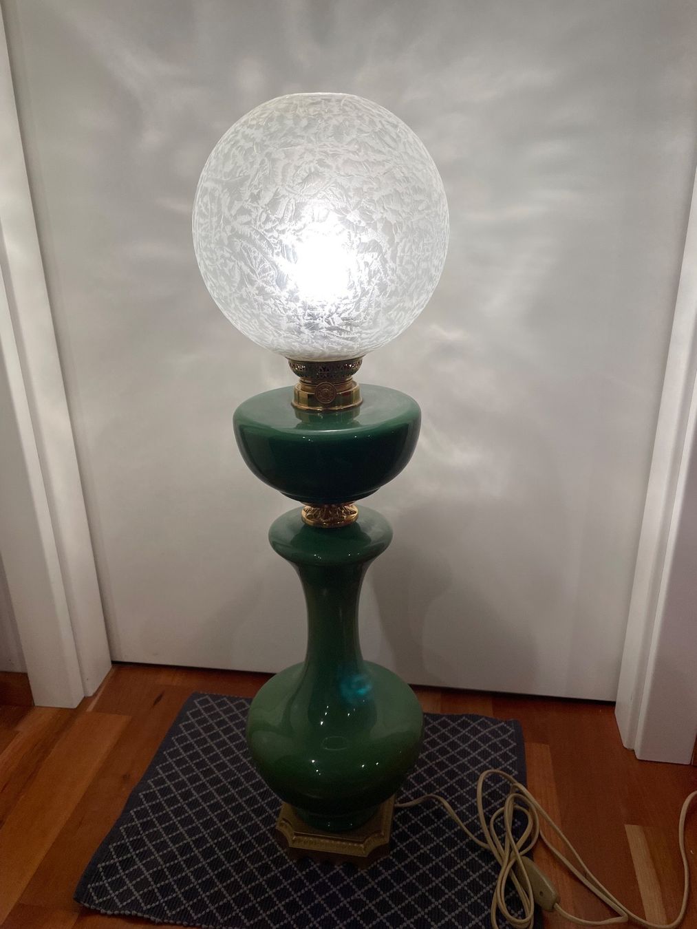 Lampade: Öllampe antik / zu Strom umgebaut – Usato da Rümlang venduto da euqinom16 1