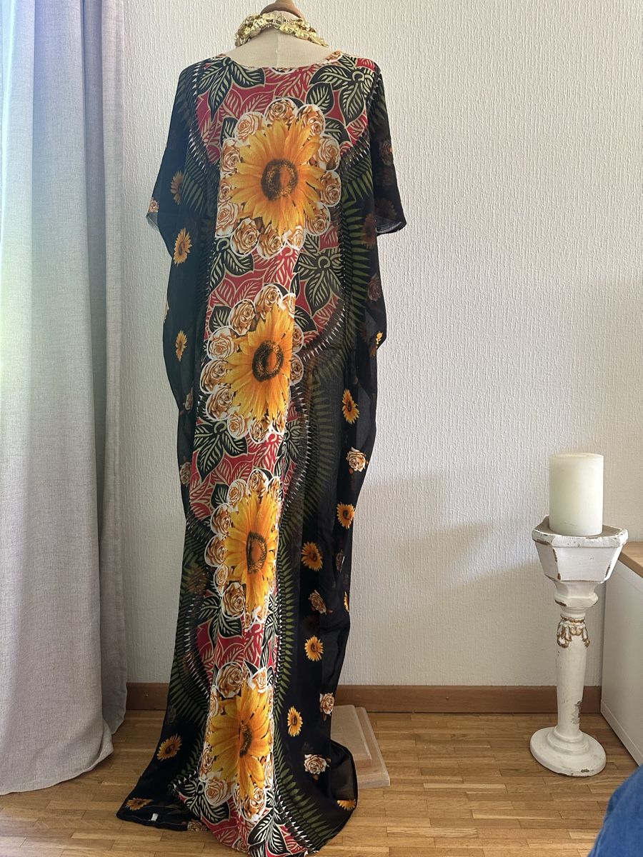 Vestiti: Robe Caftan long so 70´ s motif tournesol – Nuovo (secondo la descrizione) da Châtelaine venduto da Alexandra.jankowski 3