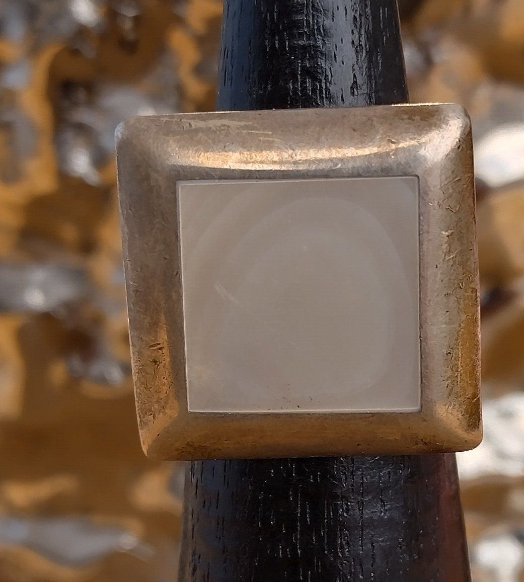 Anelli: HERRLICHER RING PERLMUTT INLAY IN 925 SILBER – Usato da Romanshorn venduto da Glitzer-Paradies 4