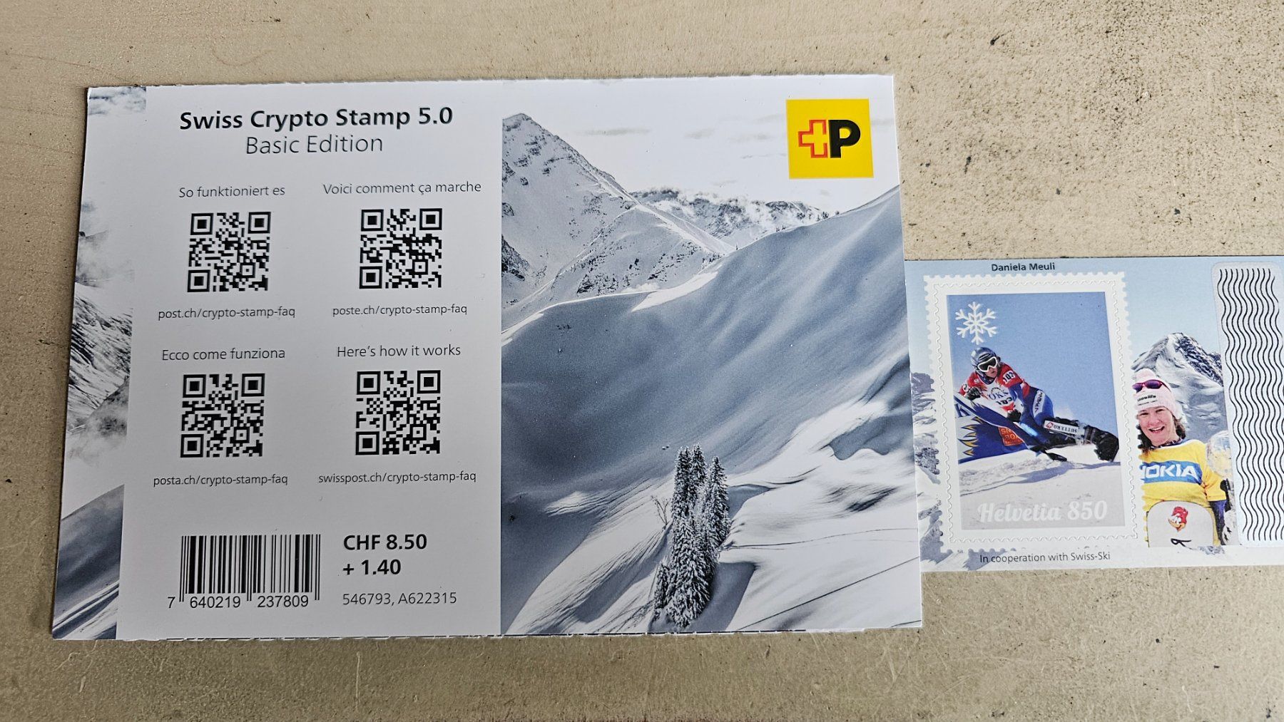 Tutti i francobolli: Swiss Crypto Stamp 5.0  Basic Edition  ID 7 Daniela Meuli – Nuovo e nell'imballaggio originale da Zug venduto da alt_9p2z 2