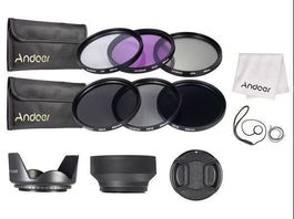 FILTER SET 58mm - UV-CPL-FLD-ND2-ND4-ND8 - KAMER FILTER SET