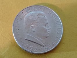 Österreich 2 Schilling Engelbert Dollfuss 1934 Silber