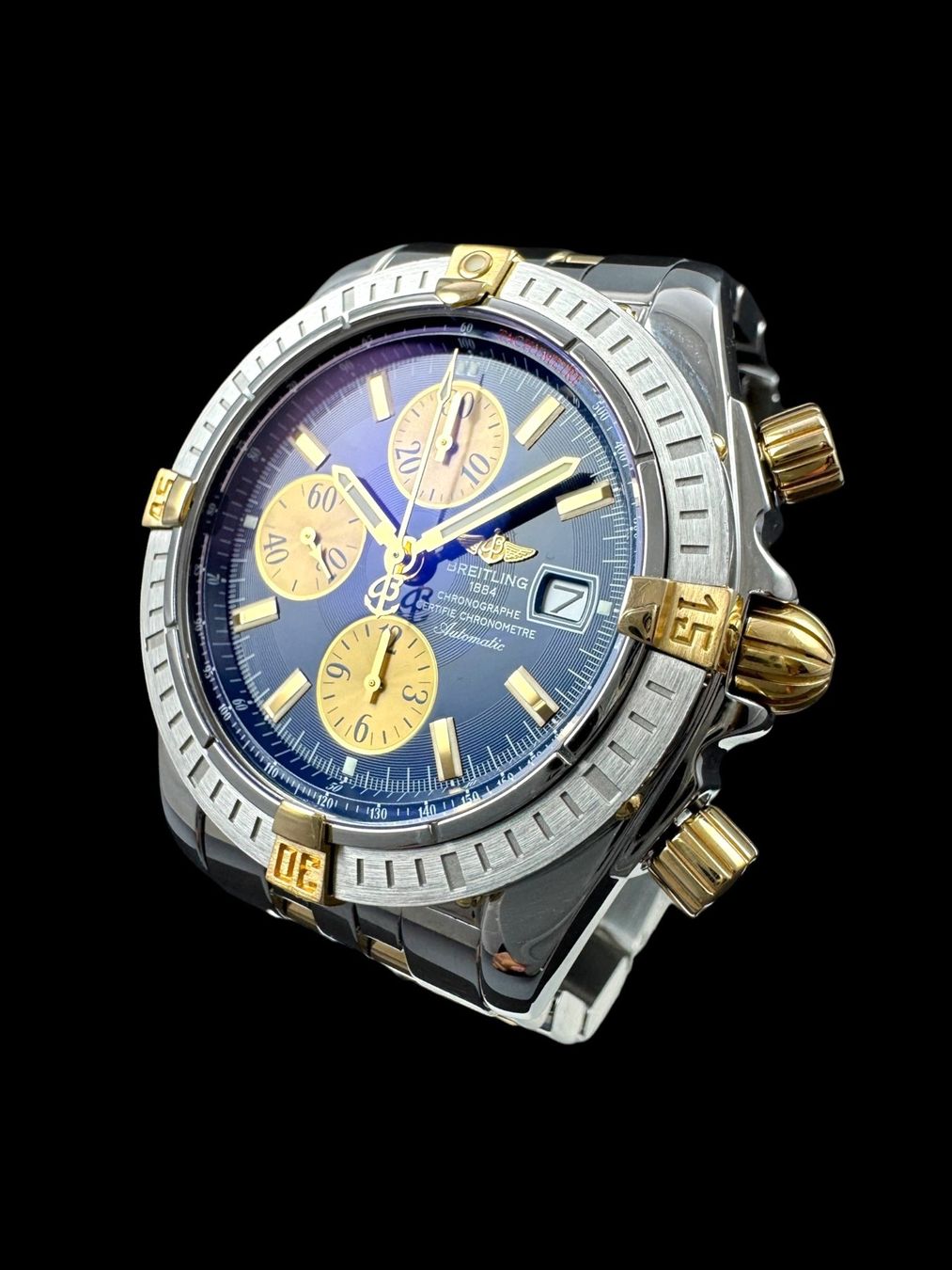 Breitling Orologi: Breitling Chronomat Evolution Automatic 45mm Bicolor *U1445 – Usato da Zürich venduto da GalerieInauen 2