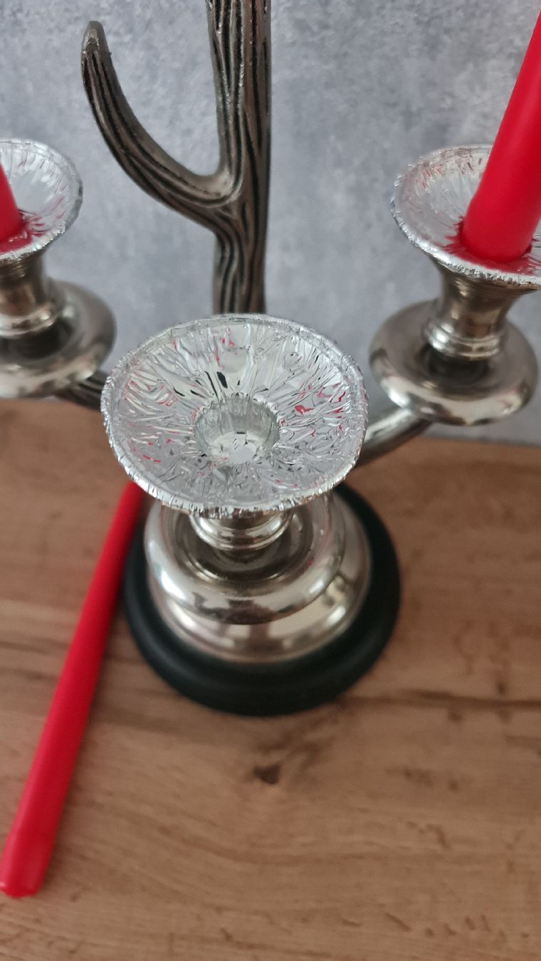 Kerzenständer: 2x Silber Kerzenständer 3-flammig Baum Geweih Design. – Gebraucht aus Ibach von ole_6whn 6