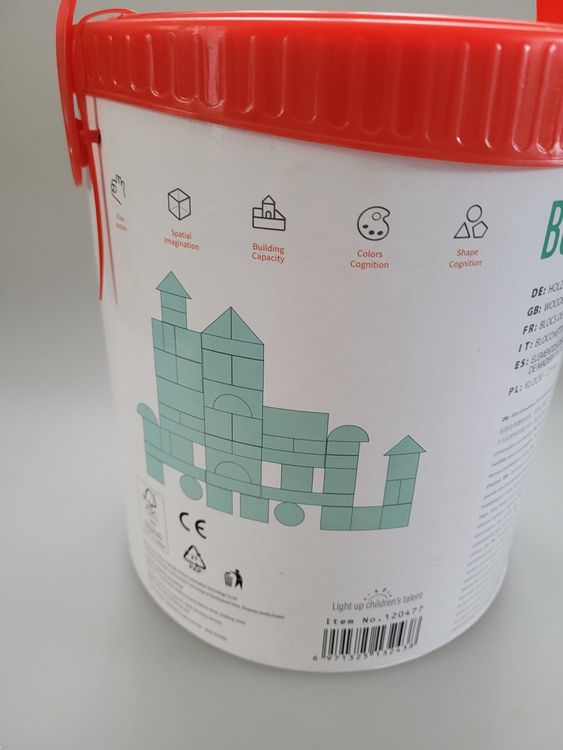 Personalisiertes Holz-Bausteine Set 50-teilig - Mit Name & Geburtsdatum Für Kinder Ab 2