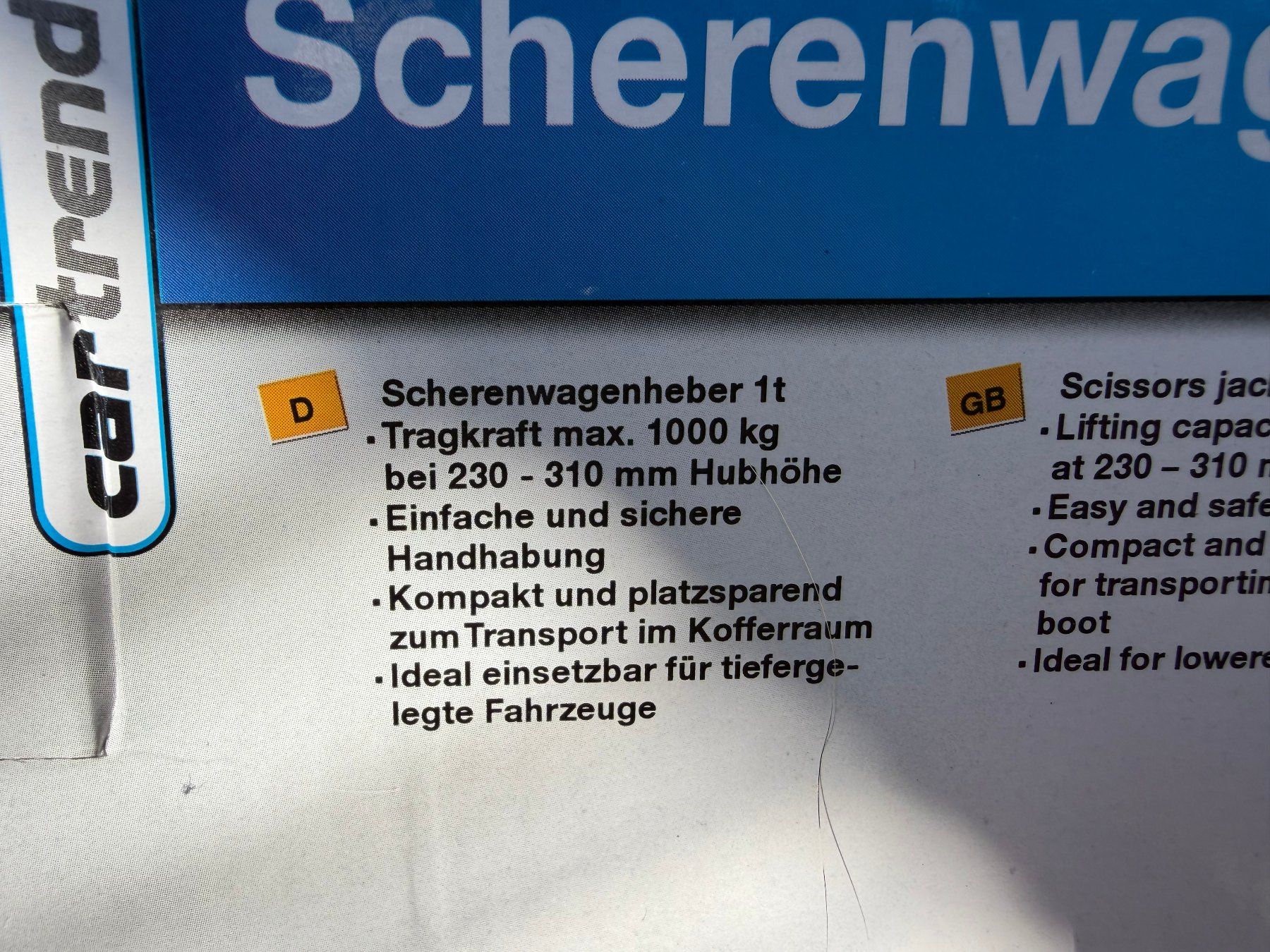 Tous les outils: Scherenwagenheber 1t – D'occasion à Dietikon par Katrin29 3