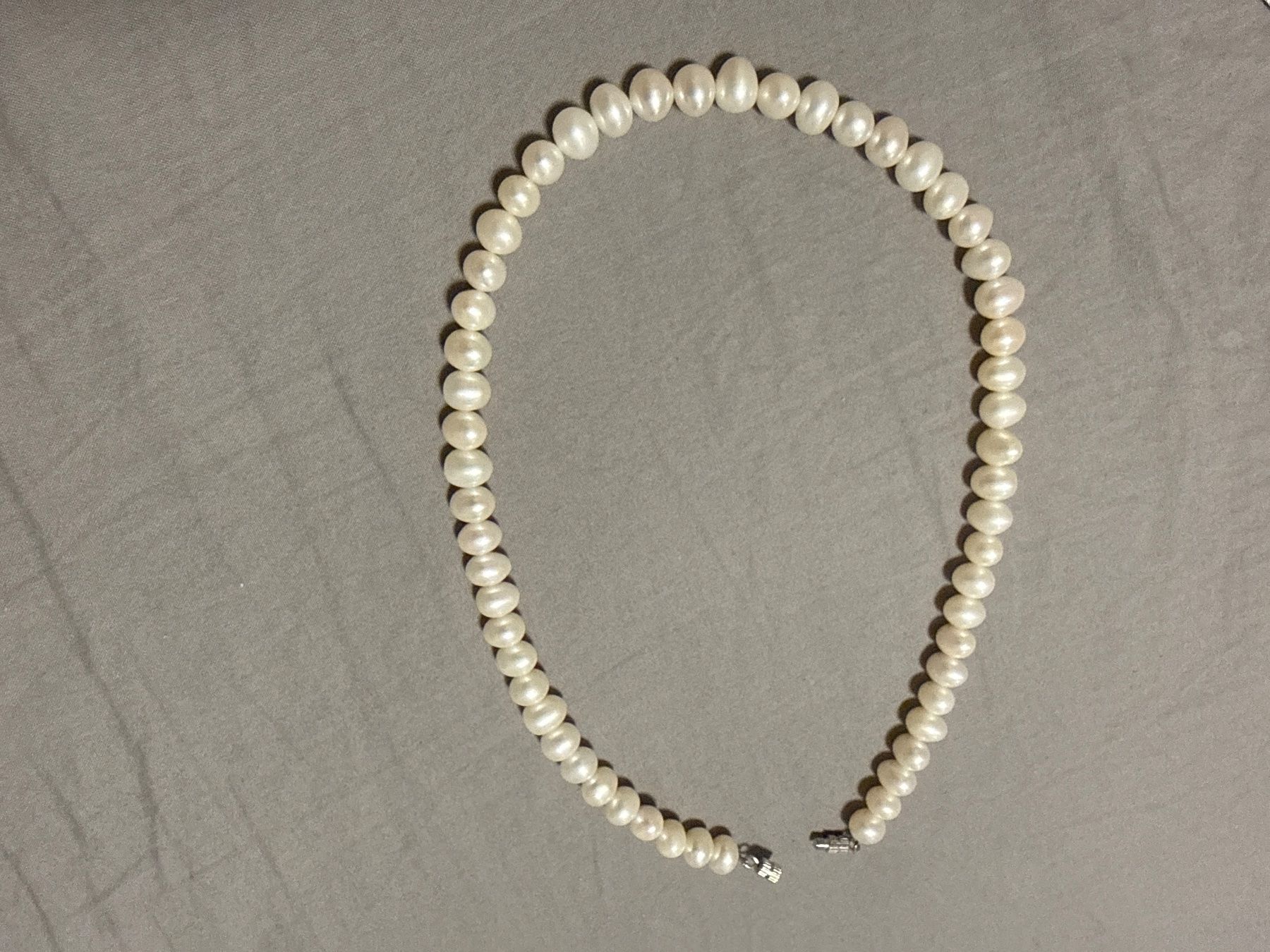 Perlen (unechte): Kette mit echt Perlen 8-9mm – Gebraucht aus Oberhof von RealStone 7
