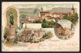 Litho Aarau, Zschkke-Denkmal, Ortsansich