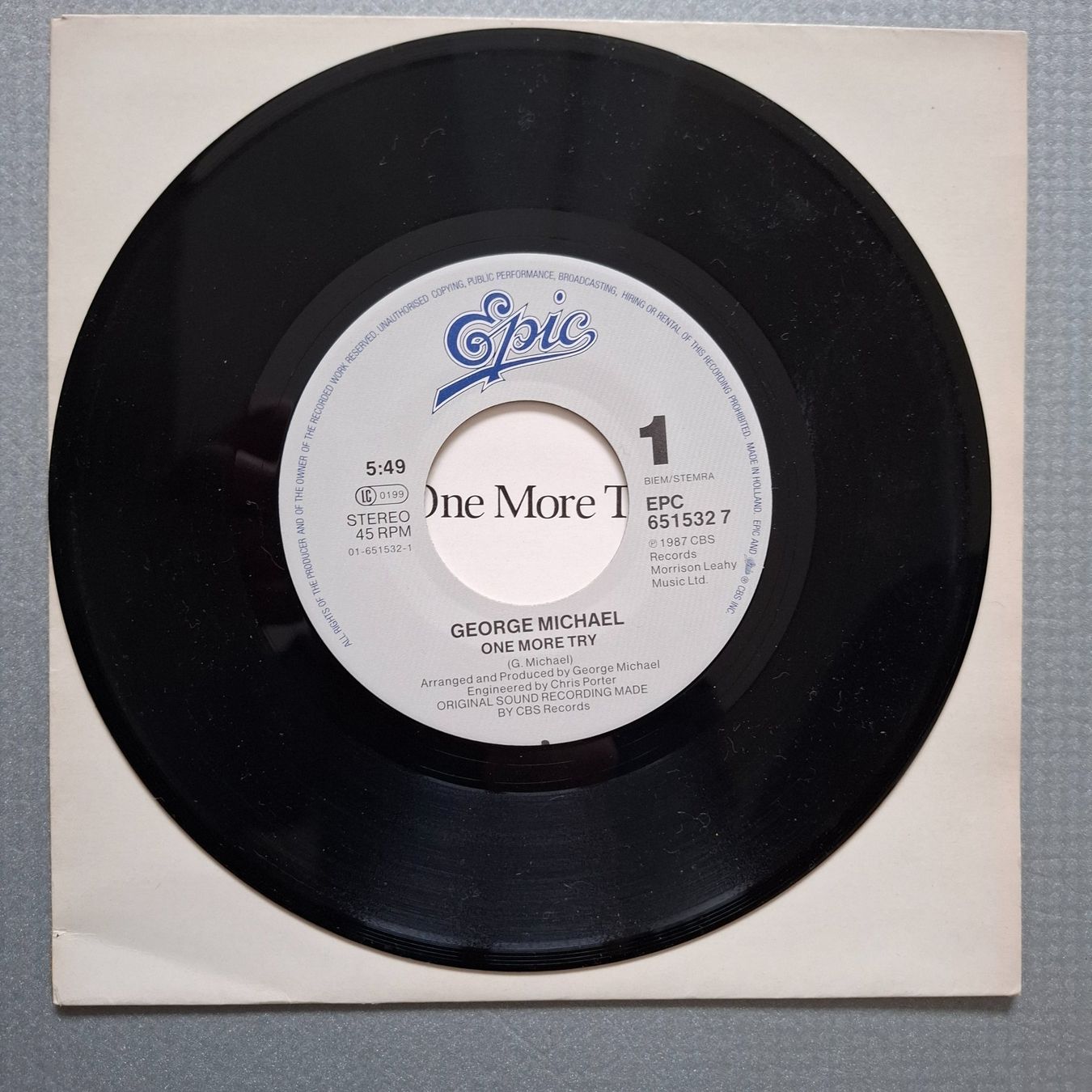 Dischi in vinile: George Michael - One More Try – Usato da Arbon venduto da pendulum 1