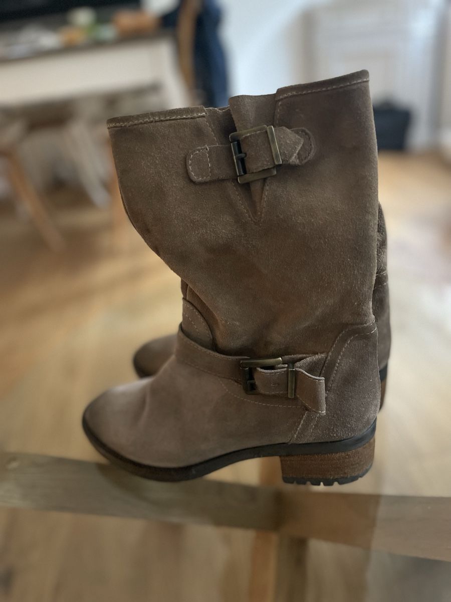 Scarpe da donna: Motorrad-Stiefel Wildleder Grösse 40 – Nuovo (secondo la descrizione) da Hätzingen venduto da Limao 5