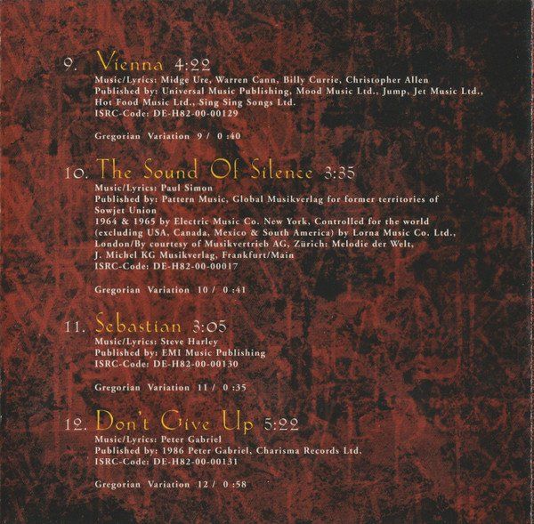 CDs: Gregorian - Masters of Chant (CD) - 2000 – Gebraucht aus Zürich von Aspri 3