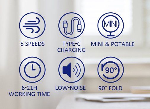 Ventilatori: Tragbarer USB Mini Ventilator - Handventilator – Nuovo e nell'imballaggio originale da Châtelaine venduto da topshop.switzerland 6