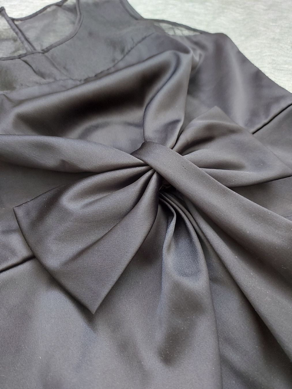 Derhy Kleider: Schickes, elegantes, schwarzes Kleid mit Schleife, Gr. S – Neu (gemäss Beschreibung) aus Brig von Mak_s2v9 1