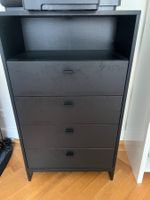 Kommode Schwarz mit 4 Schubladen Büromöbel Schlafzimmermöbel