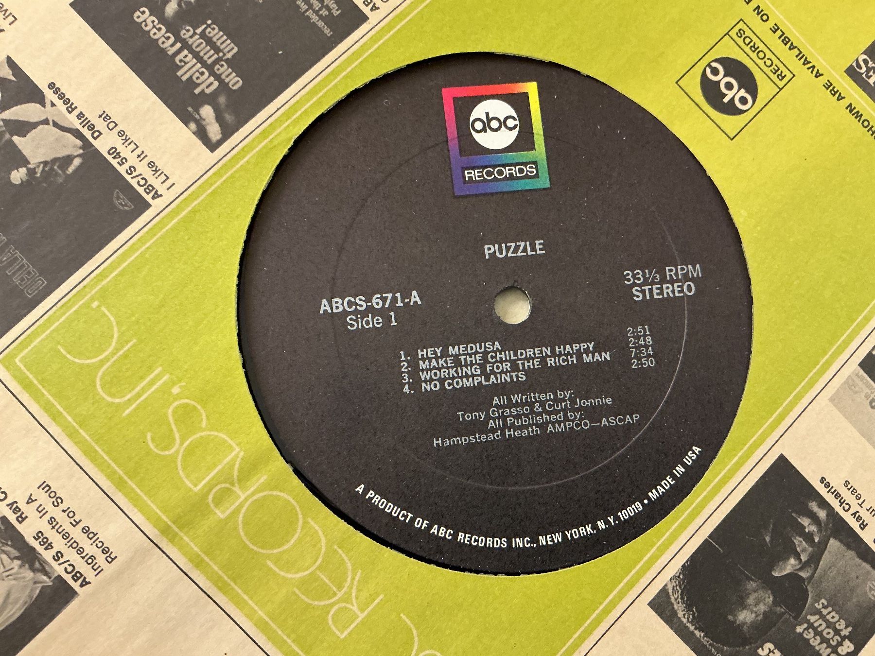 Dischi in vinile: Puzzle LP (NM-) Cover hat Seem Split – Usato da Winterthur venduto da Tumko-Vinyl 2
