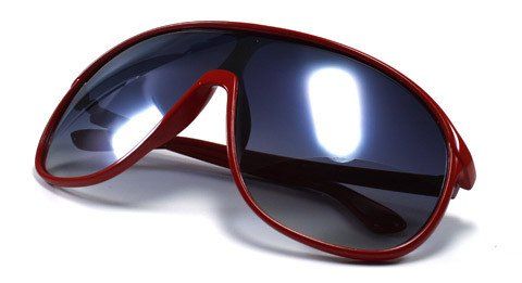 Occhiali & Lenti: Aviator NuRave Shield Sonnenbrille nu05 rot – Nuovo e nell'imballaggio originale da Illnau venduto da diy-shop 1