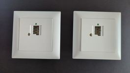 2 Telefondosen - Steckdosen Unterputz
