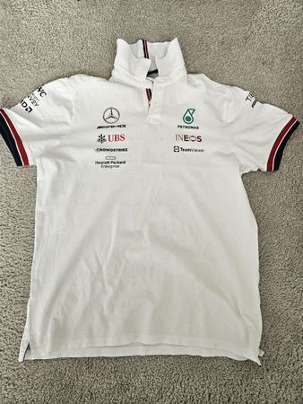 Mercedes AMG Petronas Polo Shirt, Grösse L, Weiss