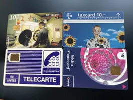 Telefonkarten PTT Swisscom Telstra Set 4 Stück gebraucht