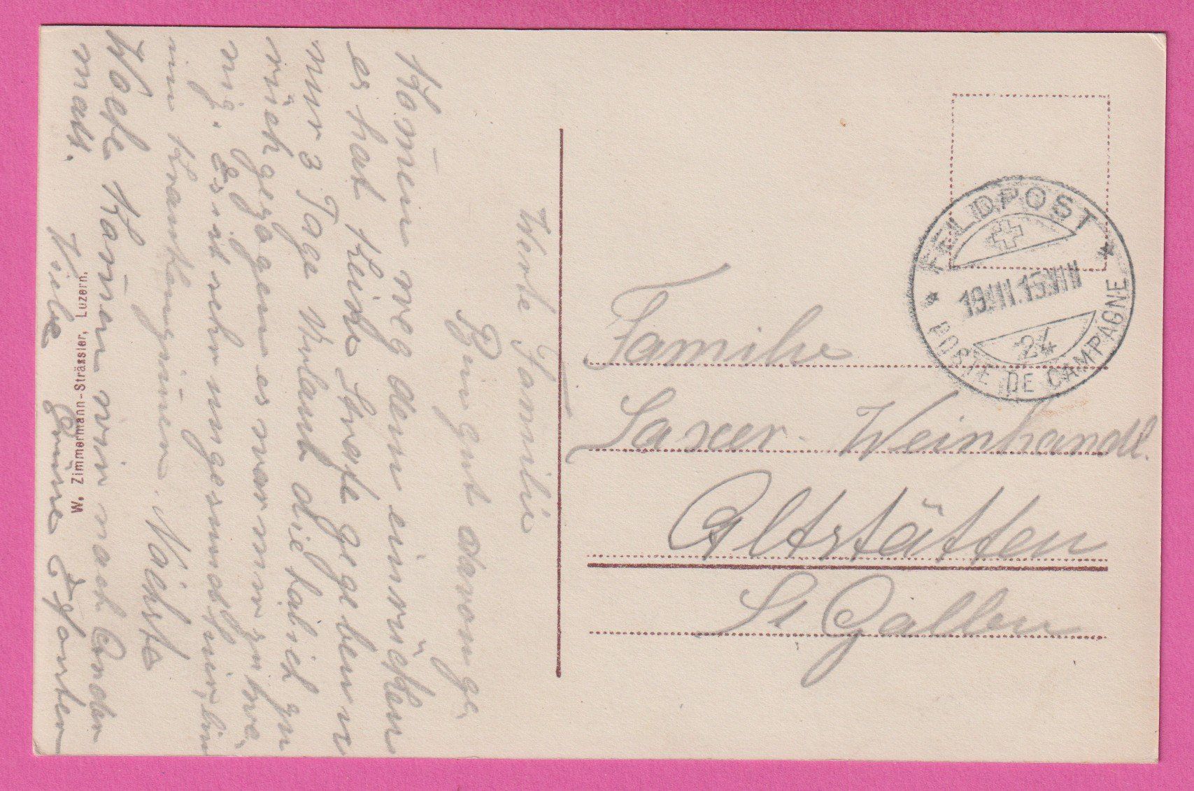 Ansichtskarten: Goeschenen gel 1915 mit Feldpost – Gebraucht aus Einsiedeln von dillie 1