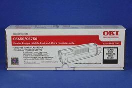Original Oki C5650, Oki C5750 black Toner, 43865708
