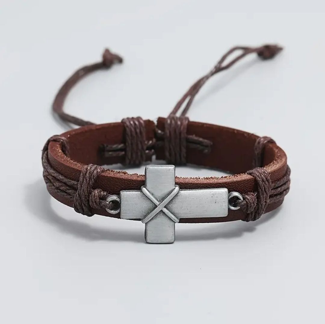 Bracciali & Braccialetti: Bracelets croix en cuir, NEUF – Nuovo e nell'imballaggio originale da Puidoux venduto da mic_c2fh 2