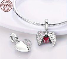 Neu! Sterling Silber Paw prints on my heart Charm Anhänger