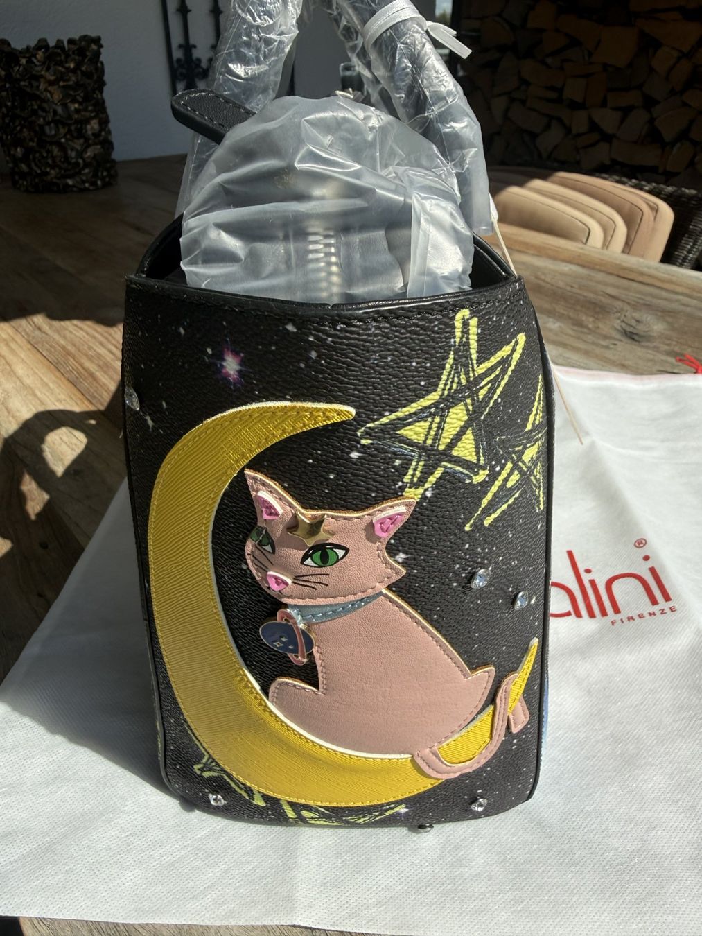 Braccialini Taschen für Damen: Braccialini Handtasche "Space Cat" -  Neu mit Etikett! – Neu und originalverpackt aus Bergdietikon von timedancer 3