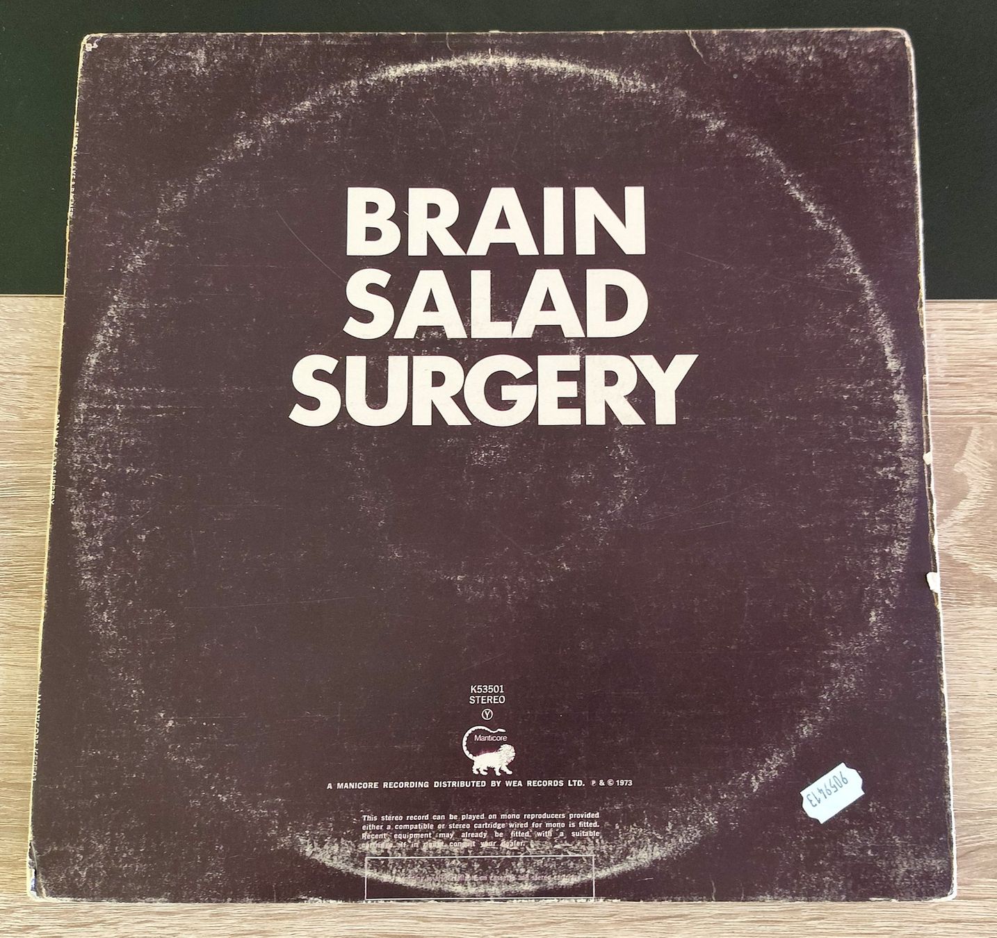 Schallplatten: Vinyle Brain Salad Surgery 1973 Manticore – Gebraucht aus Grandson von proekt 4
