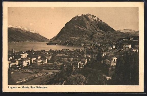 Cartoline postali: AK Lugano, Monte San Salvatore, 1913 – Usato da Berlin venduto da bartko-reher