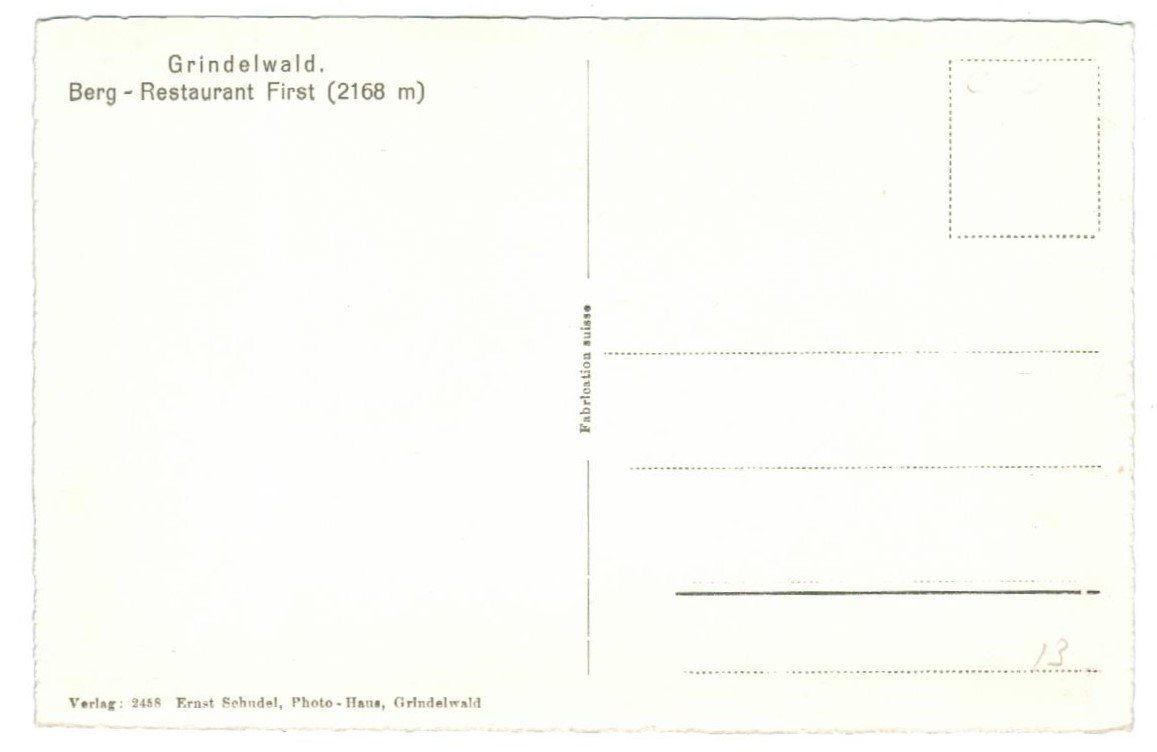 Ansichtskarten: AK Grindelwald Berg-Restaurant First – Gebraucht aus Zürich von tol_b7c7 1