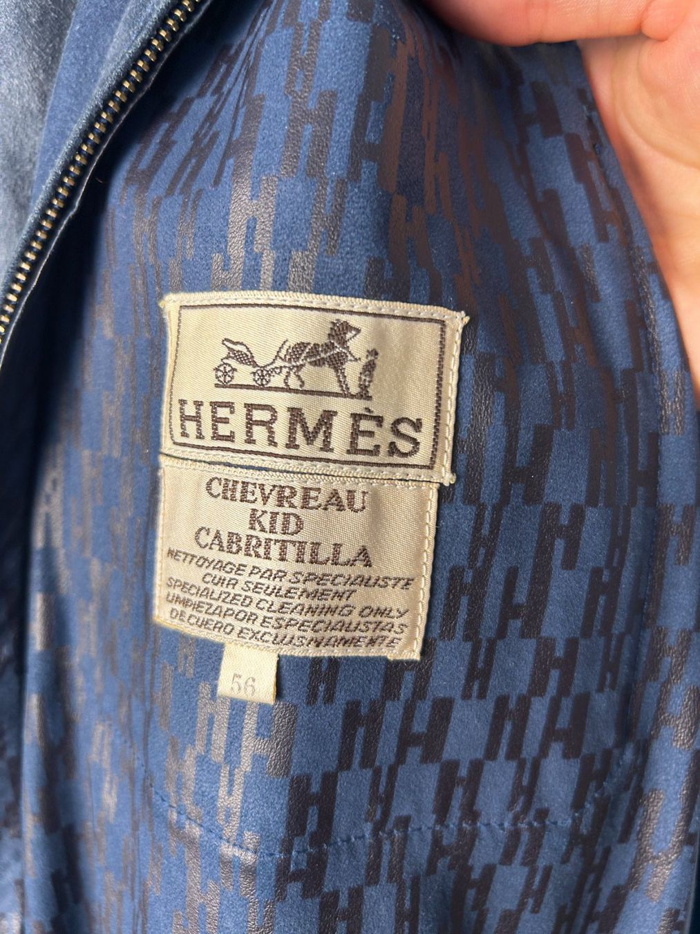 Hermès Jacken: Hermes Navy Blue Goat Suede Leather Jacket – Gebraucht aus Bern von kurtikobolt74 4