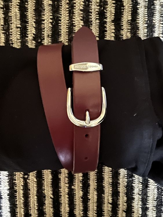 Isabel Marant Ceintures: Ceinture Isabel Marant en cuir bordeaux, Taille 75 – Neuf (Voir description) à Fribourg par plenilunios 4